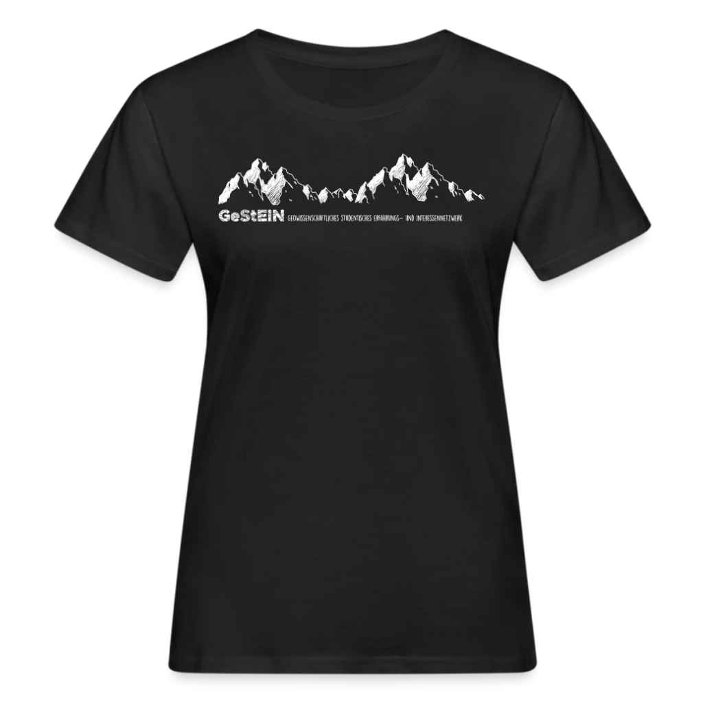 Frauen Bio Shirt_Bergkette-schwarz-weiß