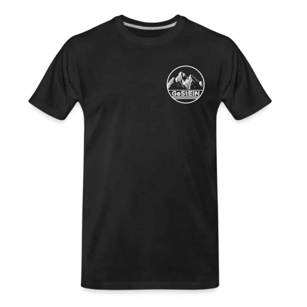 Männer Premium Bio Shirt_Berglogo-schwarz-weiß