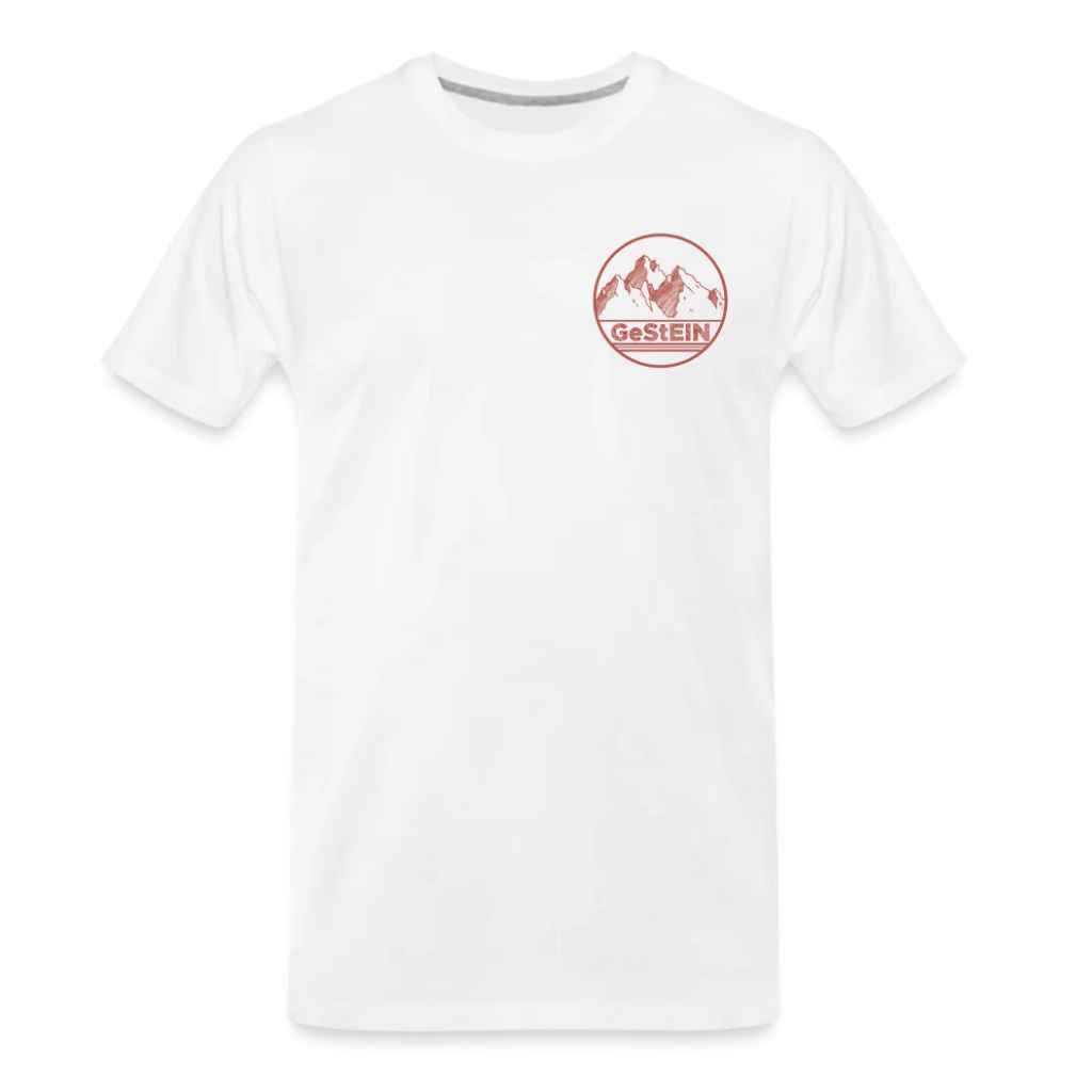 Männer Premium Bio Shirt_Berglogo-weiß-rotorange
